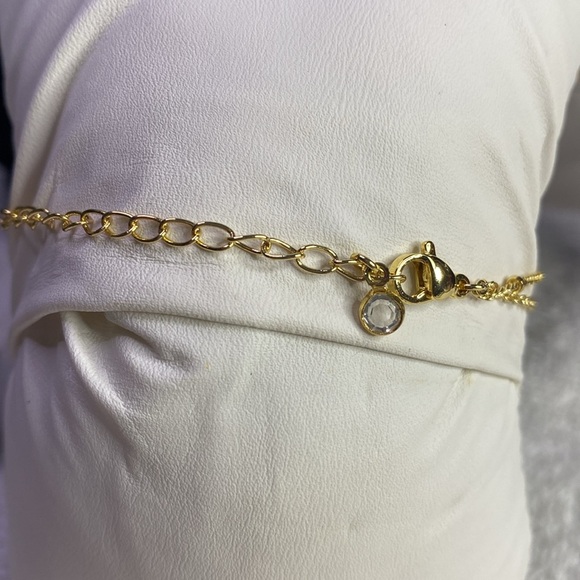 Gold Tone Initial A Bracelet #47 - Picture 5 of 7